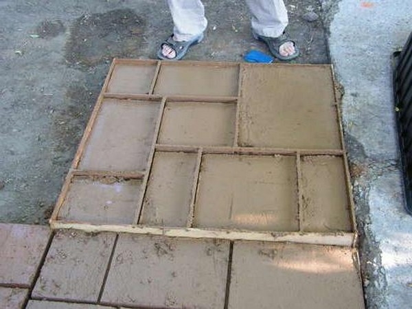 Как самому сделать форму для тротуарной плитки из дерева