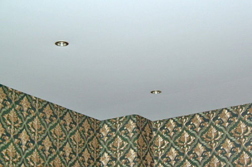 тканевые натяжные потолки фото