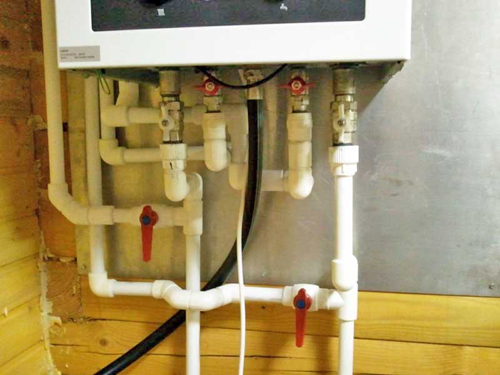 монтаж настенных газовых котлов отопления