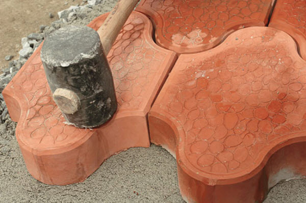 укладка брусчатки на бетонное основание 