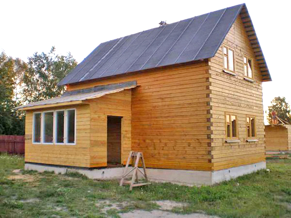 как построить пристройку к деревянному дому фото