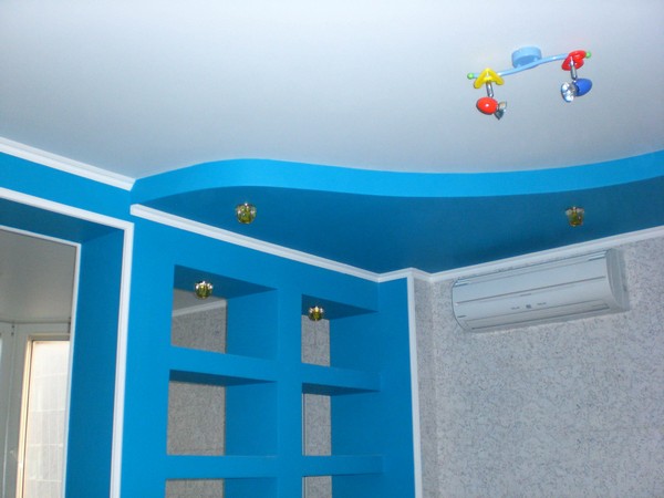 гипсокартонный потолок в детской фото
