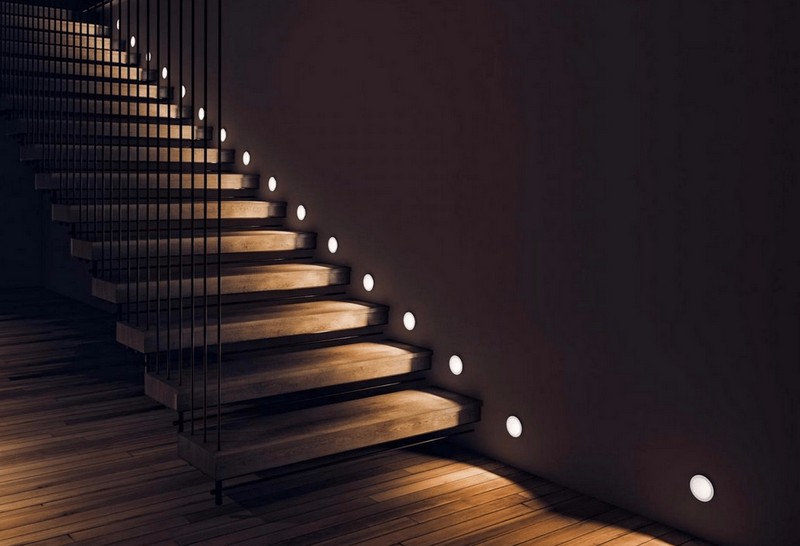 подсветка лестницы фото